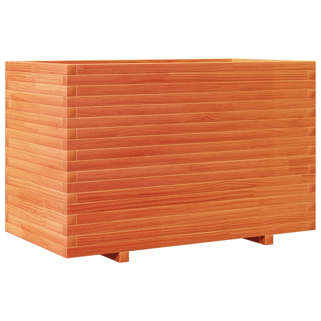 VidaXL Jardinière 110x60x72 cm bois de pin massif, marron lavé