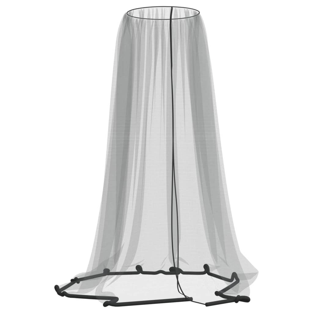 VidaXL moustiquaire pour parapluie 220 maille φ300x230 cm noir