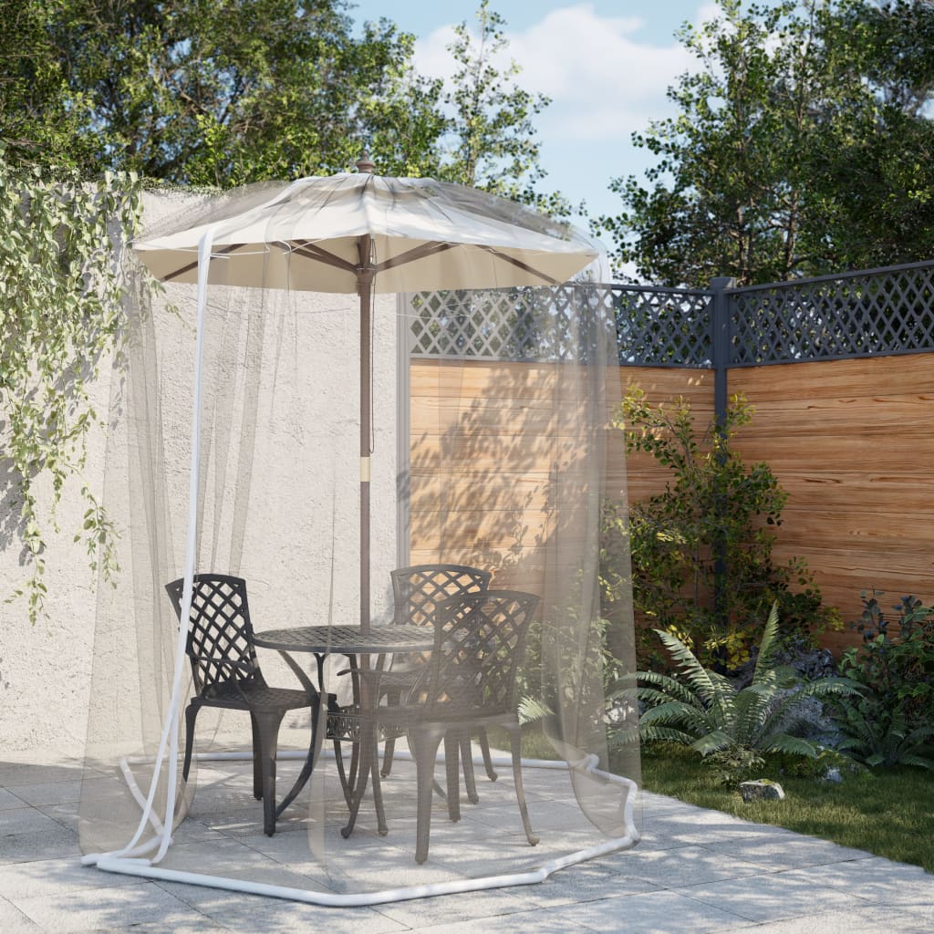 VidaXL moustiquaire pour parapluie 220 maille φ300x230 cm blanc