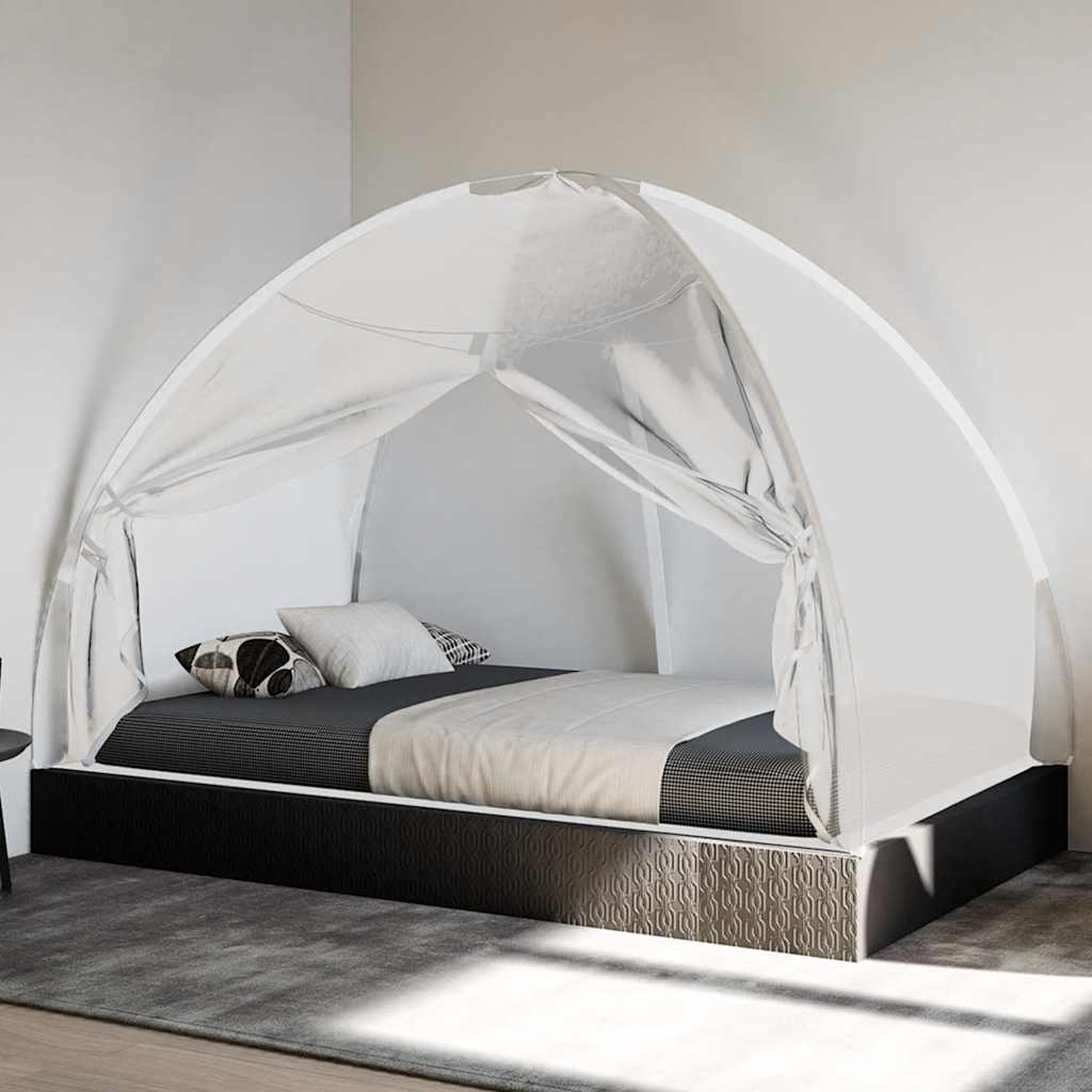 Vidaxx moustiquaire avec portes mongolie 220 maille 200x120x130 cm blanc