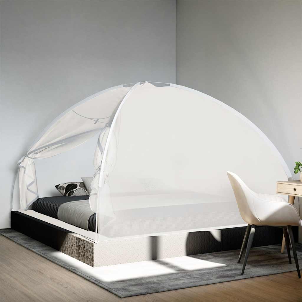 Vidaxx moustiquaire avec portes mongolie 220 maille 200x200x130 cm blanc