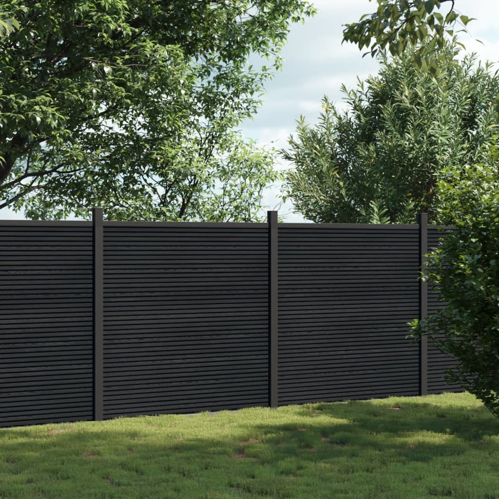VidaXL Panneau de clôture 353x186 cm HKC gris