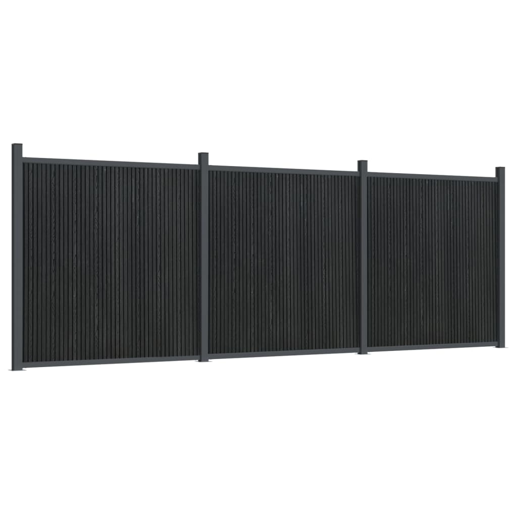 VidaXL Panneau de clôture 526x186 cm HKC gris