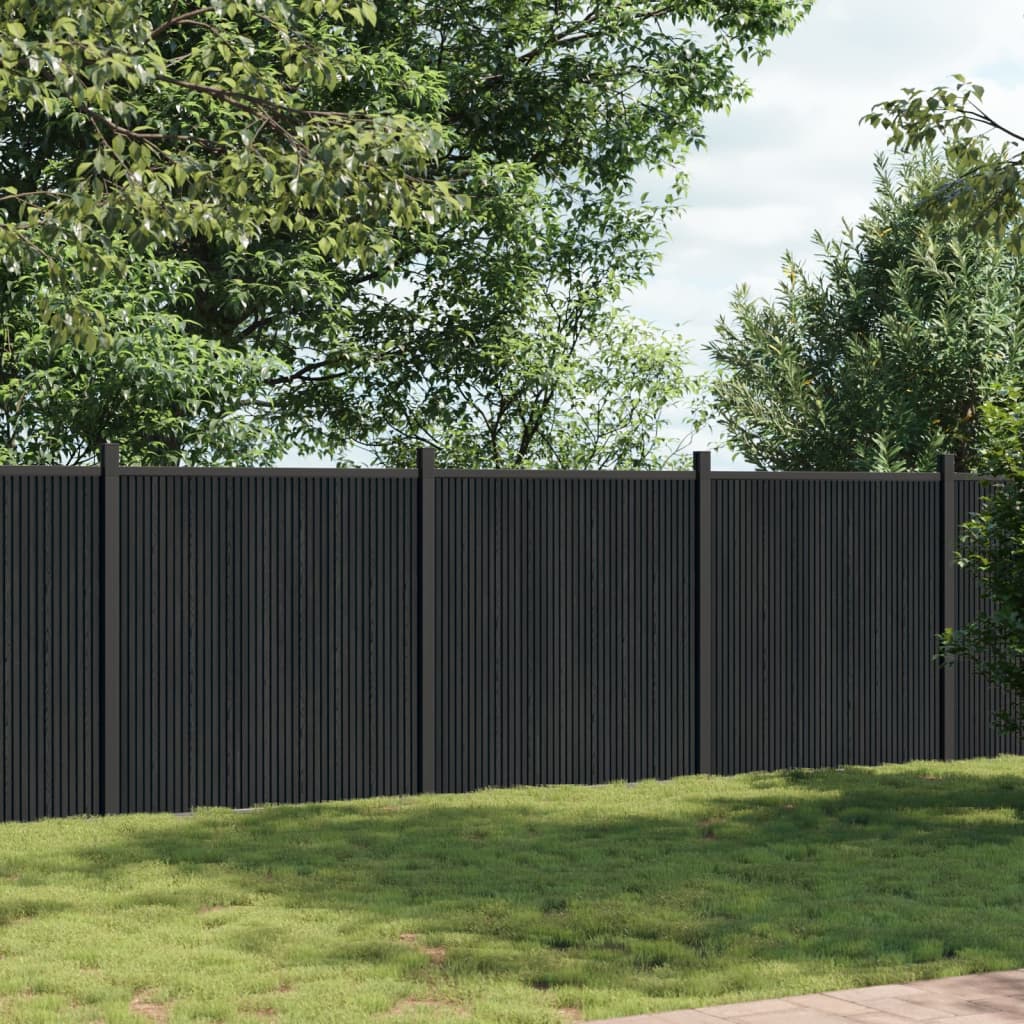 VidaXL Panneau de clôture 526x186 cm HKC gris