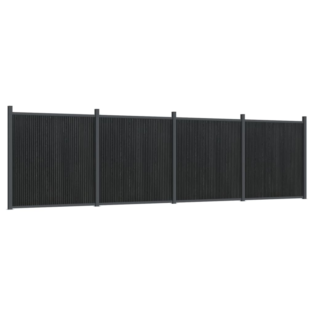 VidaXL Panneau de clôture 699x186 cm HKC gris