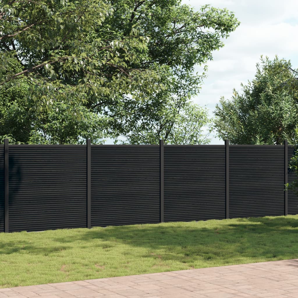 VidaXL Panneau de clôture 699x186 cm HKC gris