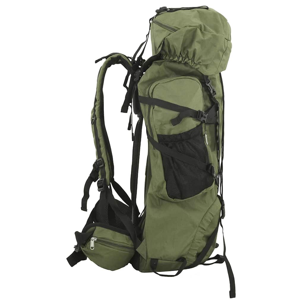 VidaXL sac à dos de randonnée 80 l tissu oxford vert armée