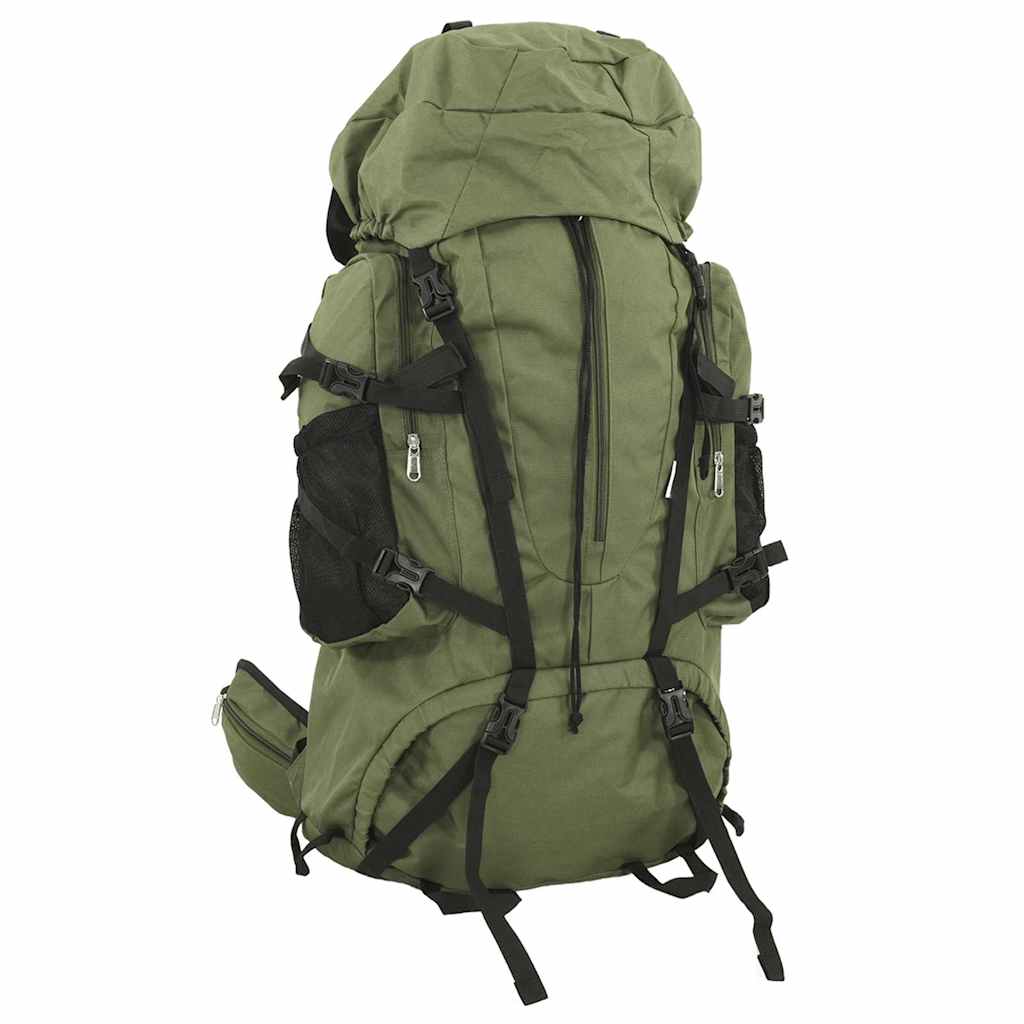 VidaXL sac à dos de randonnée 100 l tissu oxford vert armée