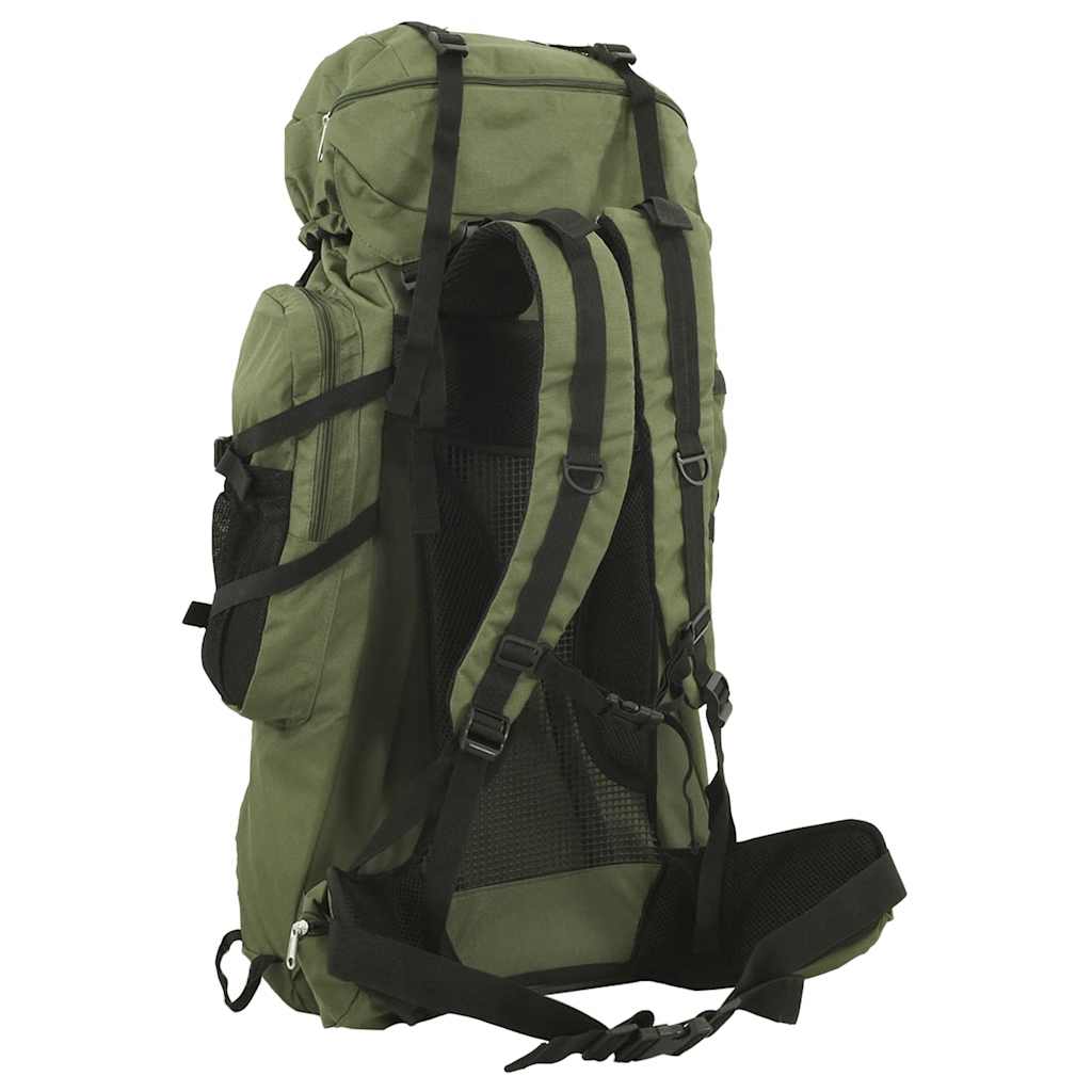 VidaXL sac à dos de randonnée 100 l tissu oxford vert armée