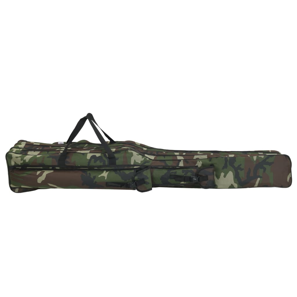 VidaXL sac de canne à pêche 150 cm tissu oxford camouflage vert