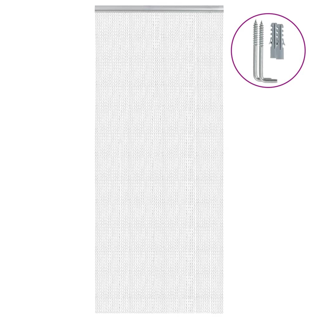 Vidaxx chaînes de rideaux anti-mouches 90x212 cm aluminium