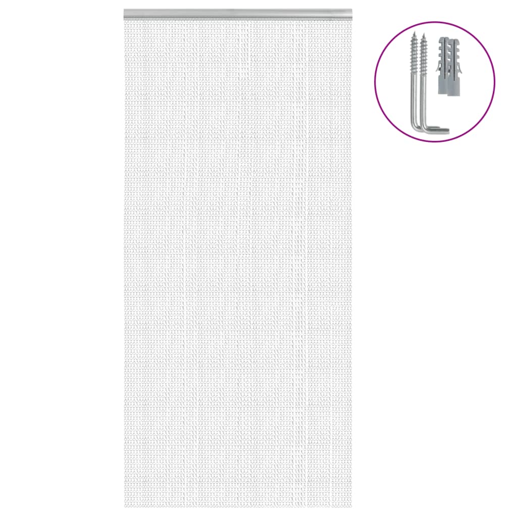 Vidaxx chaînes de rideaux anti-mouches 100x212 cm aluminium