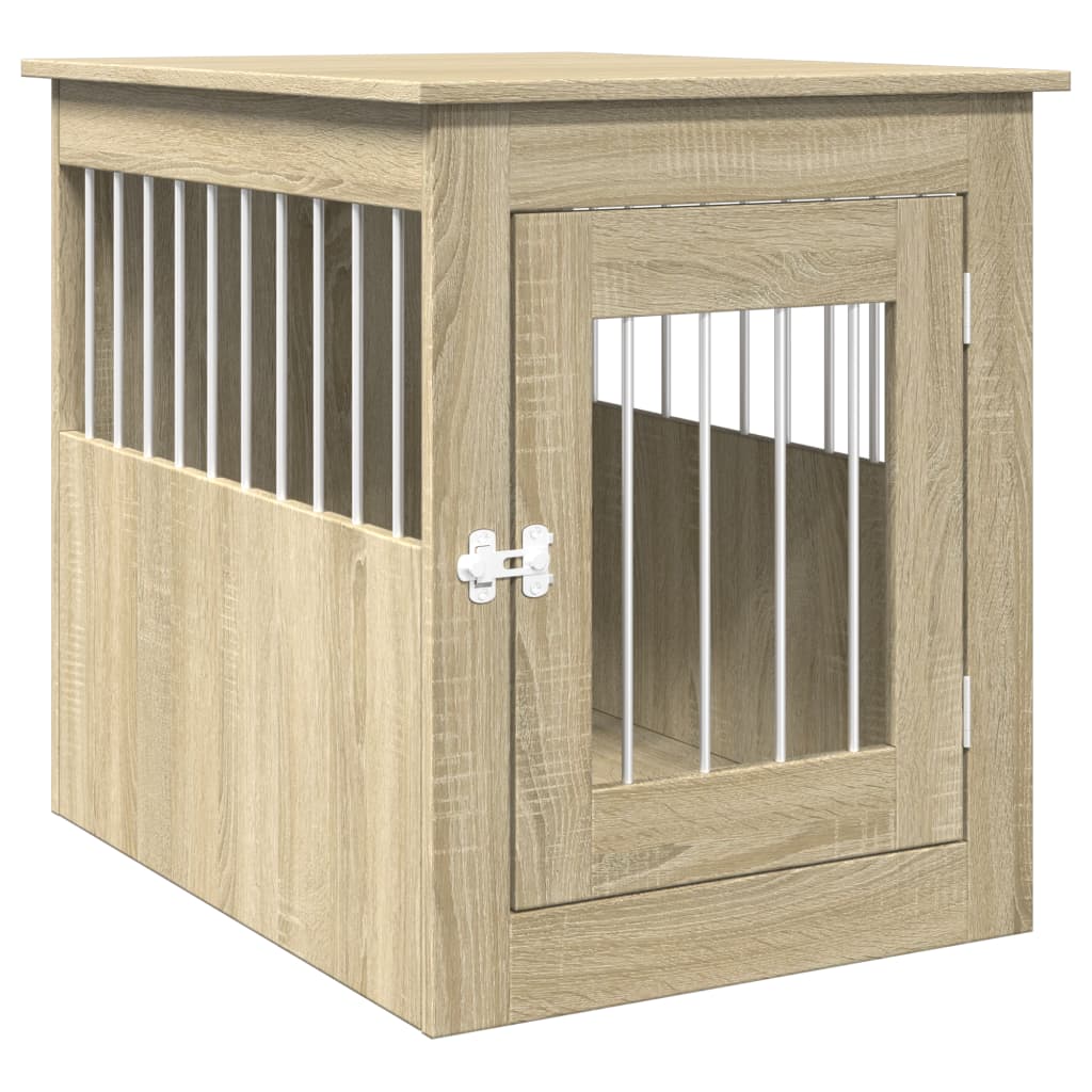 Vidaxxl cage pour chien 55x75x65 cm bois d'ingénierie couleur chêne sonoma