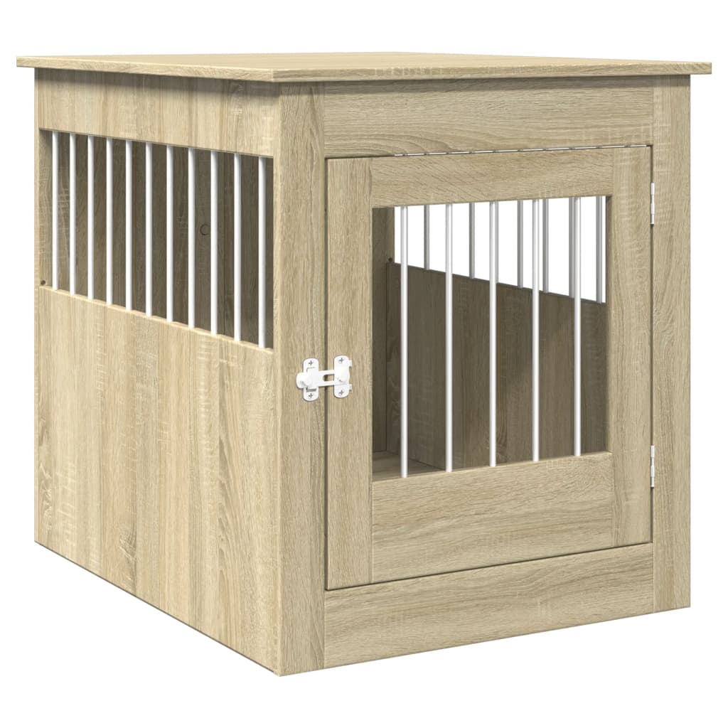 Vidaxxl cage pour chien 64,5x80x71 cm bois d'ingénierie couleur chêne sonoma