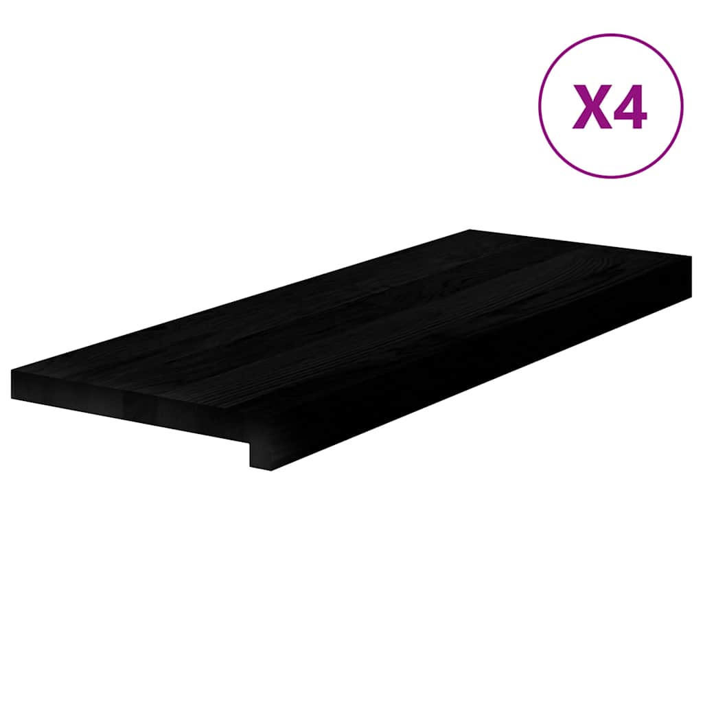 Vidaxx marches d'escalier 4 pcs 70x30x2 cm chêne massif marron foncé