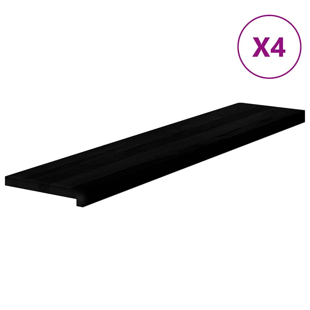 Vidaxx marches d'escalier 4 pcs 120x30x2 cm chêne massif marron foncé
