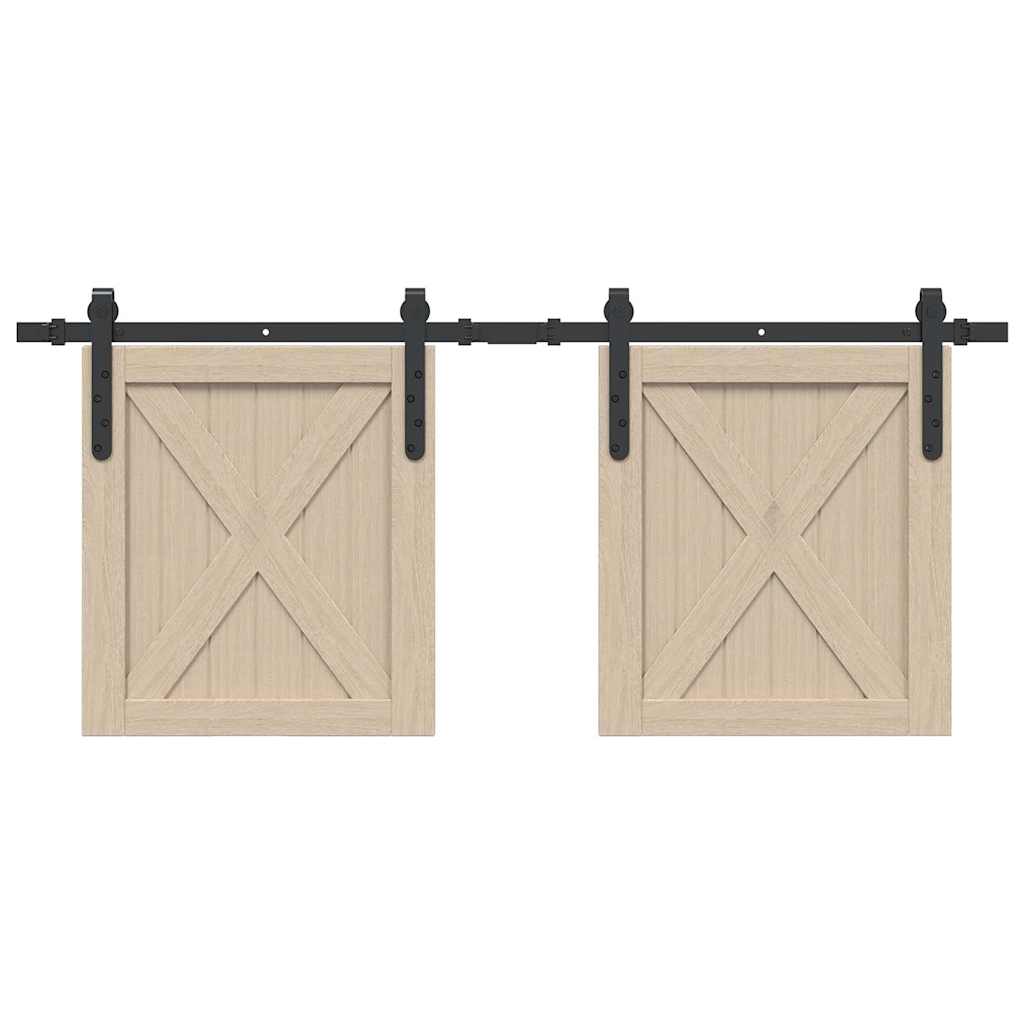 Vidaxx ensemble de suspension pour porte coulissante 122 cm en acier au carbone