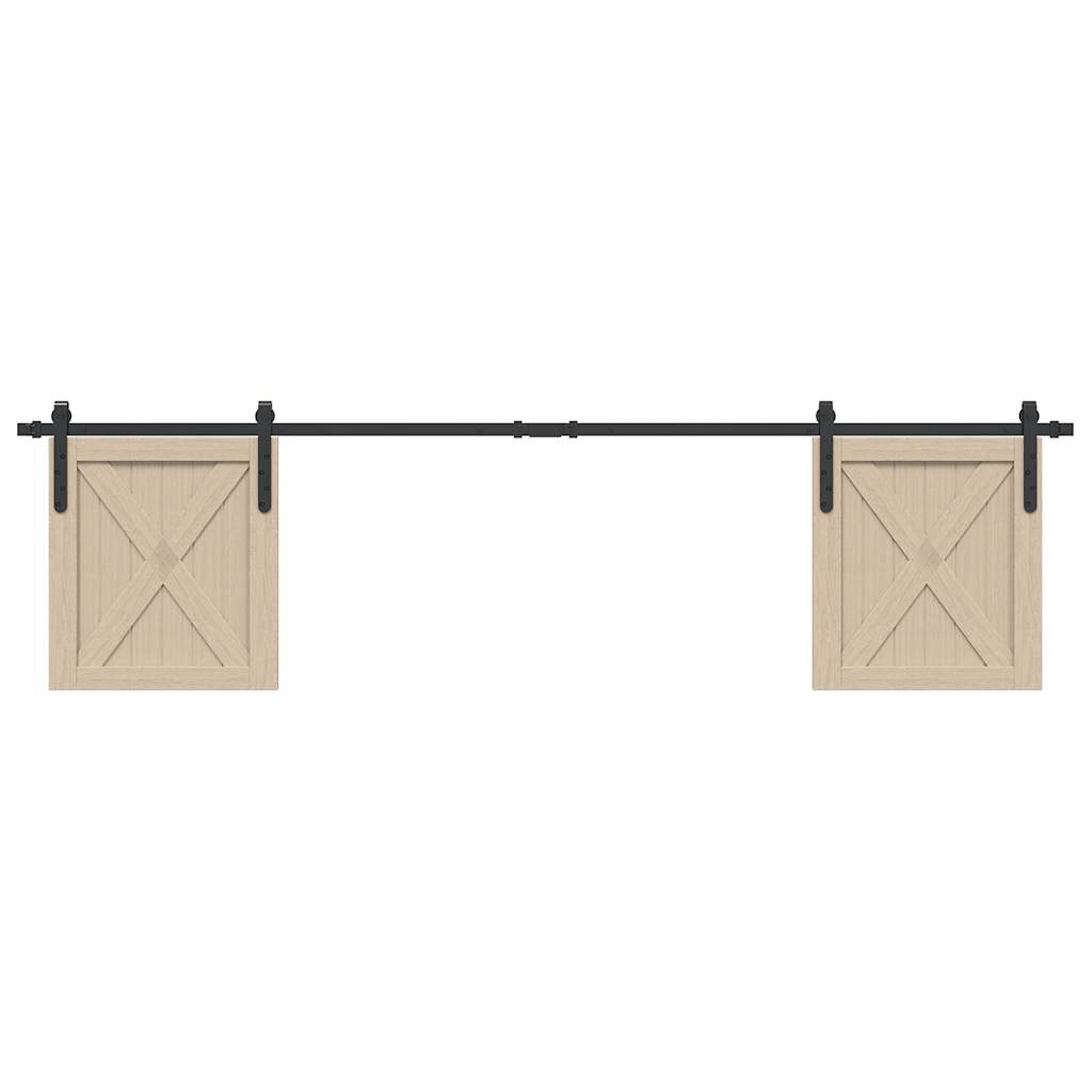 Vidaxx kit de suspension pour porte coulissante 200 cm en acier au carbone
