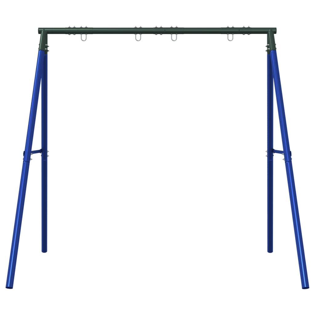 VidaXL Balançoire d'extérieur avec 4 crochets de suspension en acier bleu