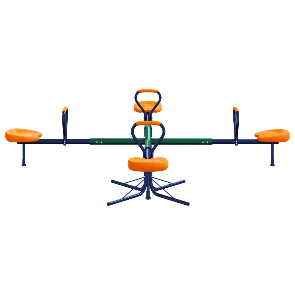 Vidaxl balançoire 4 places orientable à 360 degrés en acier