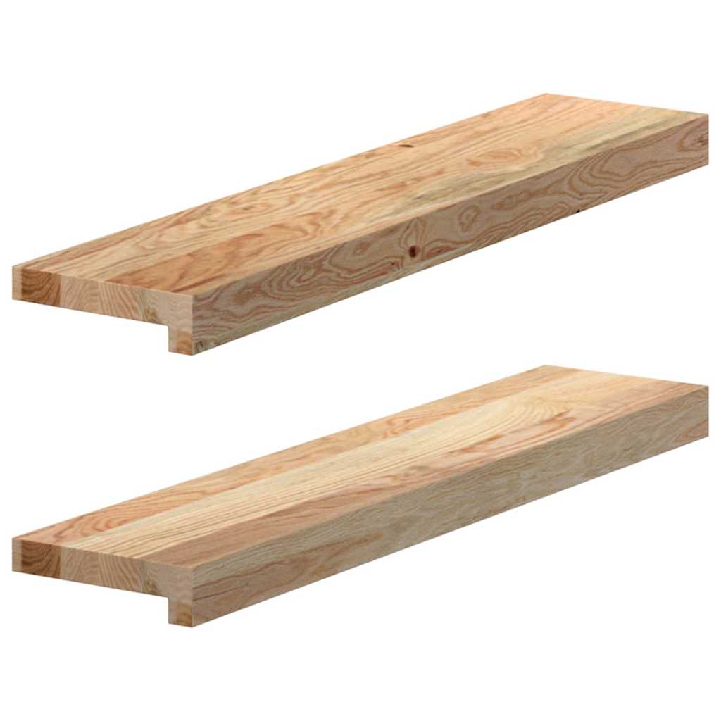 Vidaxx appuis de fenêtre 2 pcs non traité 70x15x2 cm chêne massif
