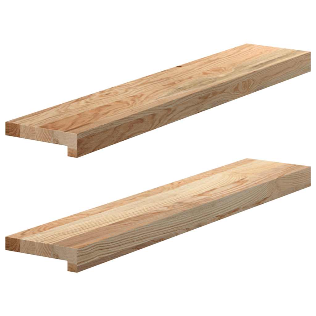 Vidaxx appuis de fenêtre 2 pcs non traité 80x15x2 cm chêne massif