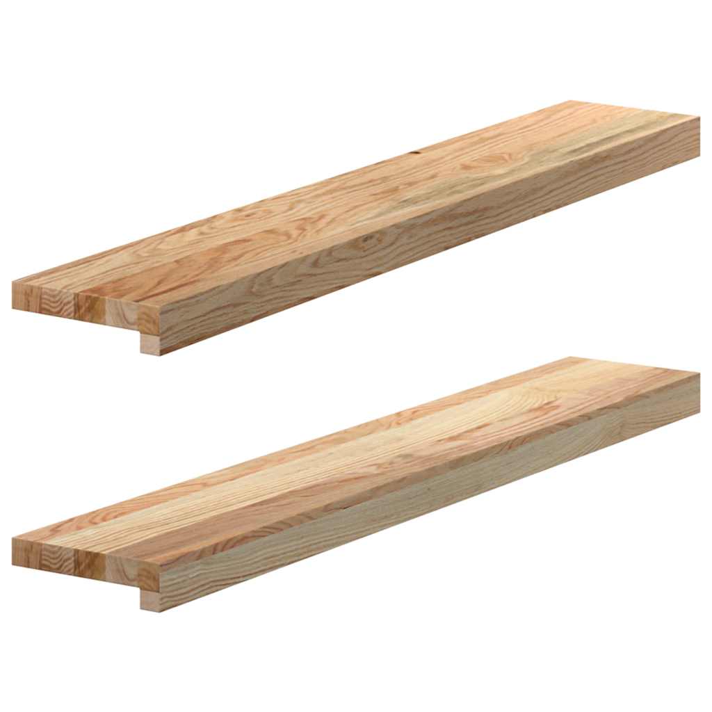 Vidaxx appuis de fenêtre 2 pcs non traité 90x15x2 cm chêne massif
