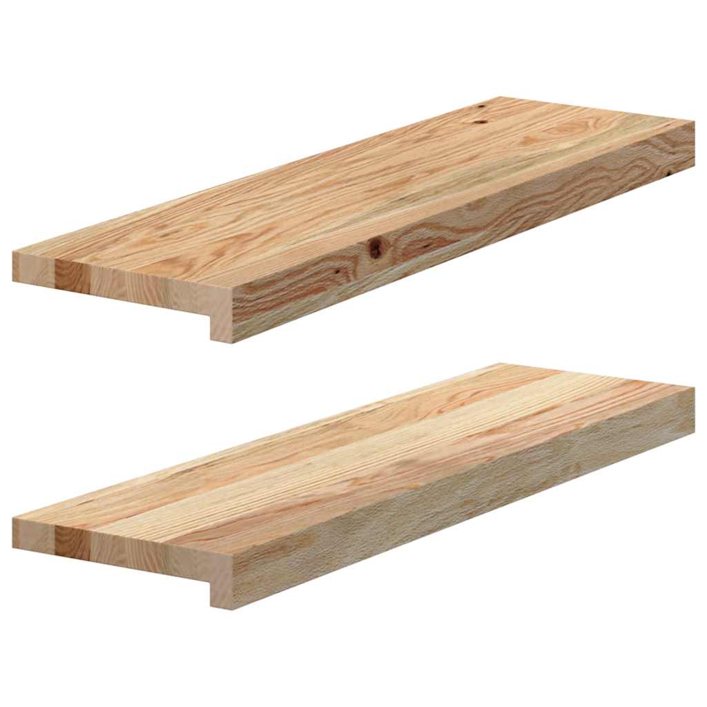 Vidaxx appuis de fenêtre 2 pcs non traité 70x20x2 cm chêne massif