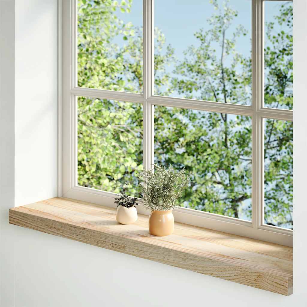 Vidaxx appuis de fenêtre 2 pcs non traité 80x20x2 cm chêne massif