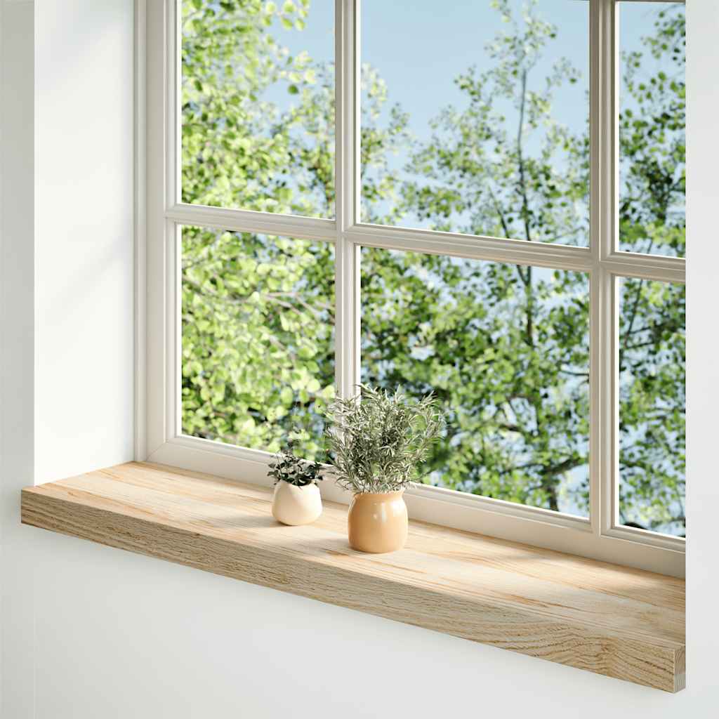Vidaxx appuis de fenêtre 2 pcs non traité 100x20x2 cm chêne massif