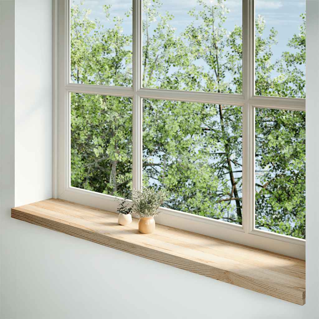 Vidaxx appuis de fenêtre 2 pcs non traité 140x25x2 cm chêne massif