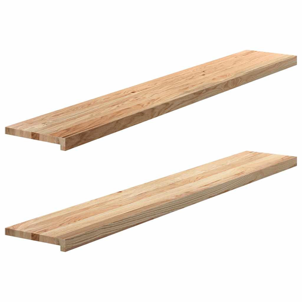 Vidaxx appuis de fenêtre 2 pcs non traité 160x30x2 cm chêne massif