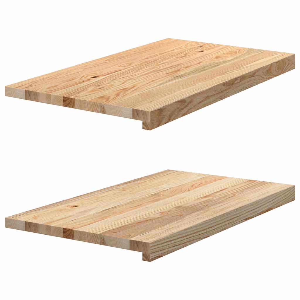 Vidaxx appuis de fenêtre 2 pcs non traité 70x40x2 cm chêne massif
