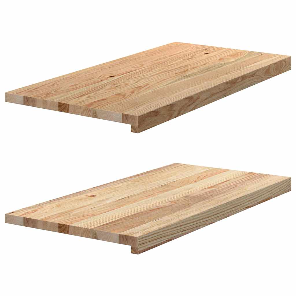 Vidaxx appuis de fenêtre 2 pcs non traité 80x40x2 cm chêne massif
