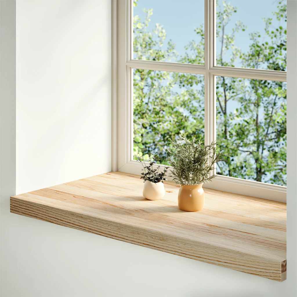 Vidaxx appuis de fenêtre 2 pcs non traité 80x40x2 cm chêne massif