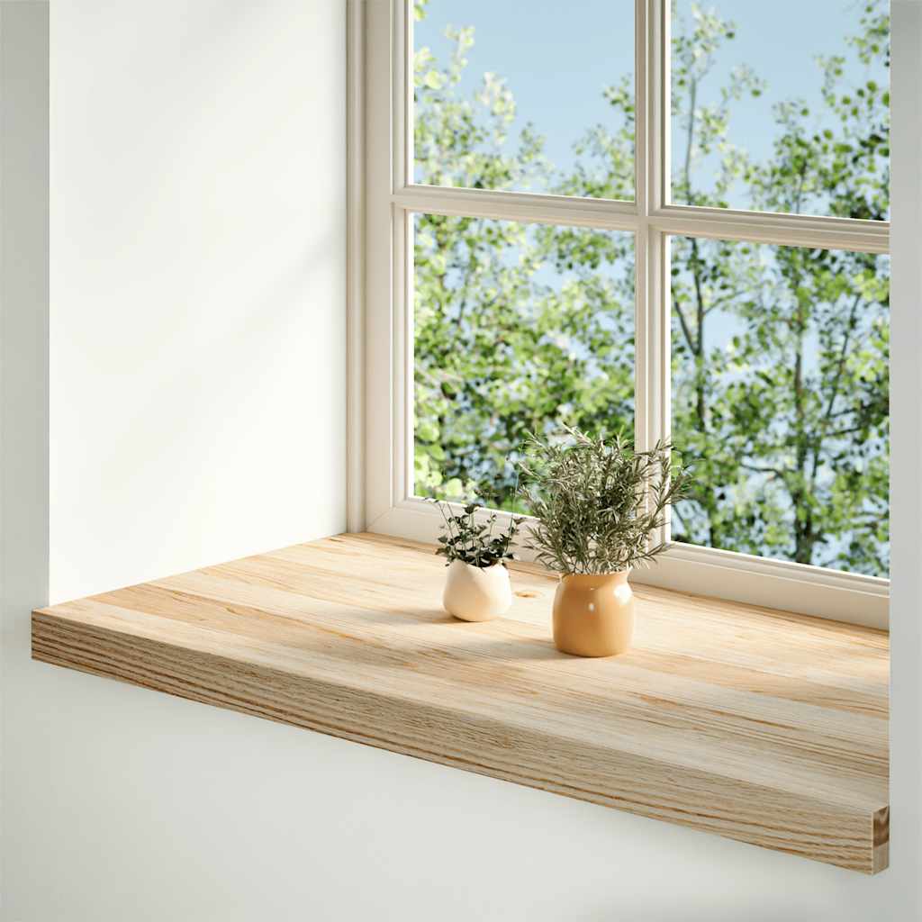 Vidaxx appuis de fenêtre 2 pcs non traité 90x40x2 cm chêne massif