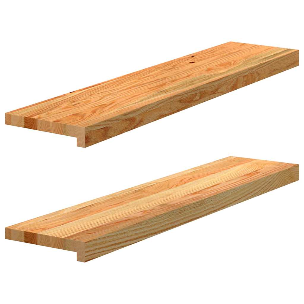 Vidaxx appuis de fenêtre 2 pcs 90x20x2 cm chêne massif marron clair