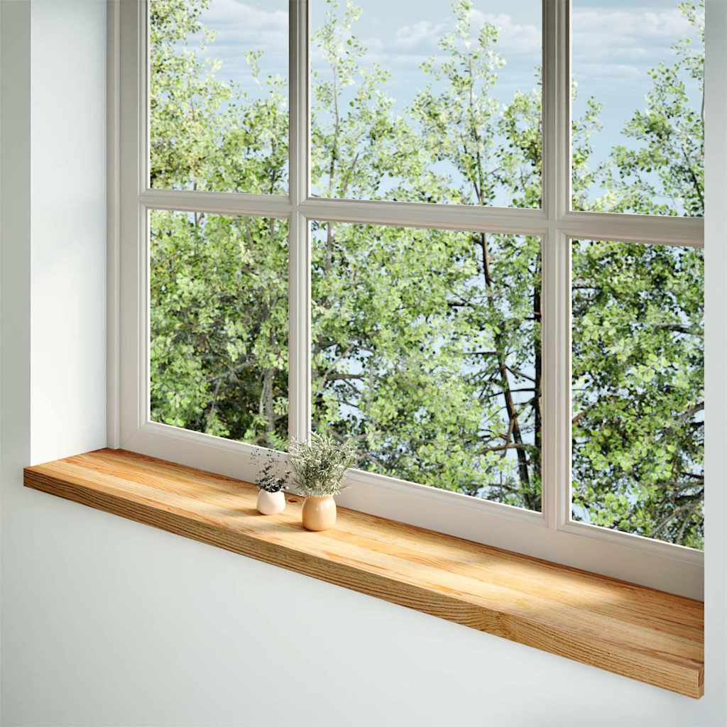 Vidaxx appuis de fenêtre 2 pcs 160x30x2 cm chêne massif marron clair