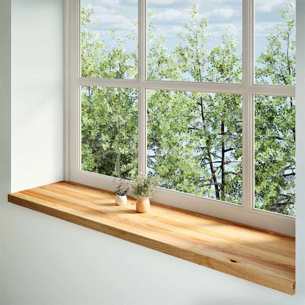 Vidaxx appuis de fenêtre 2 pcs 160x40x2 cm chêne massif marron clair