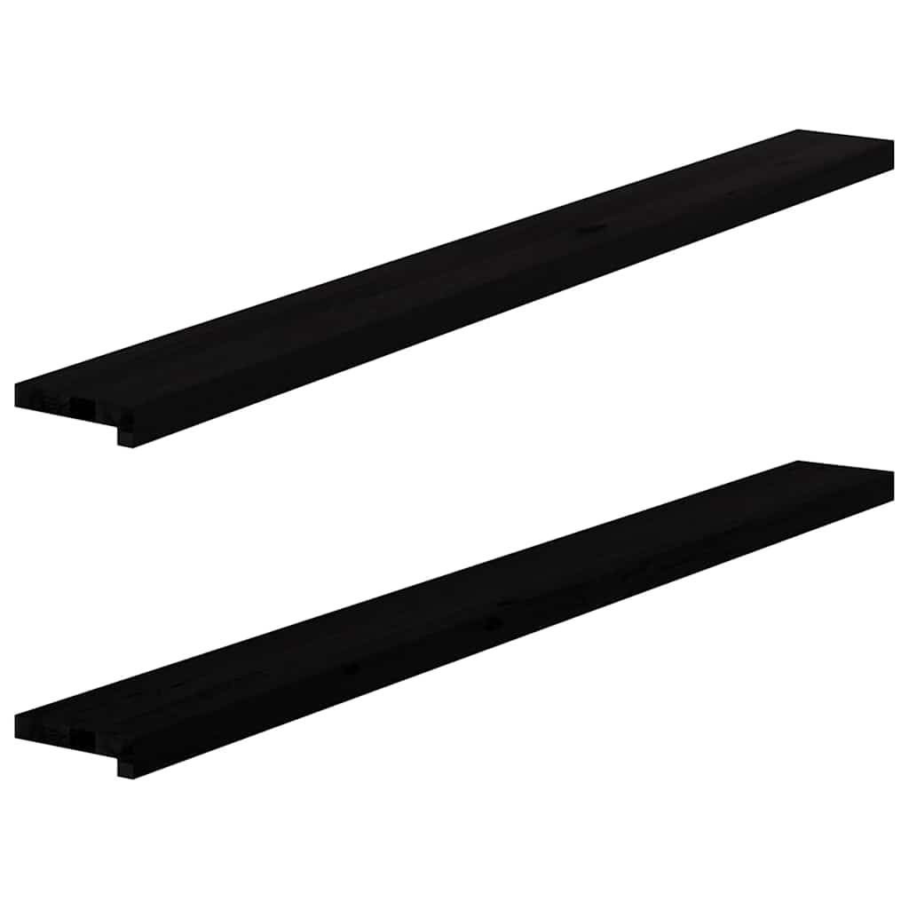 Vidaxx appuis de fenêtre 2 pcs 160x15x2 cm chêne massif brun foncé