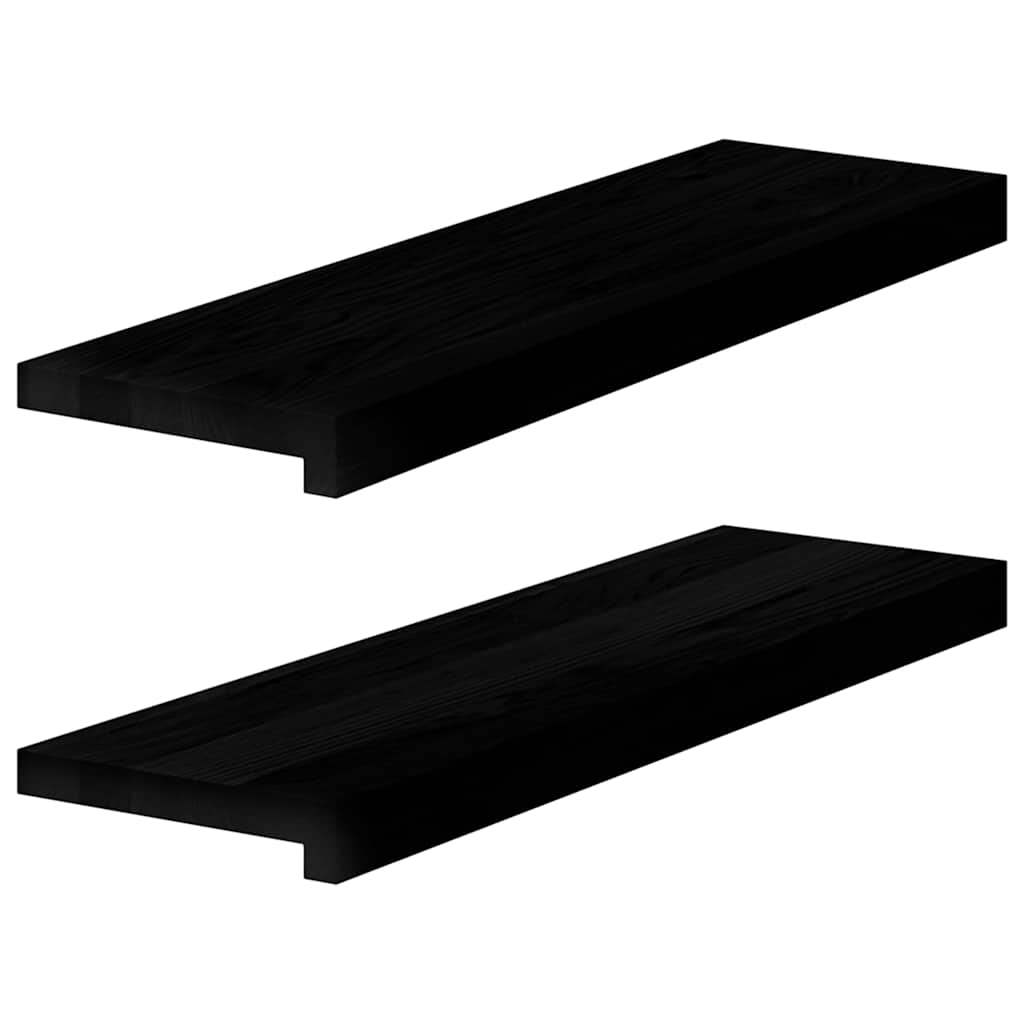Vidaxx appuis de fenêtre 2 pcs 70x20x2 cm chêne massif brun foncé