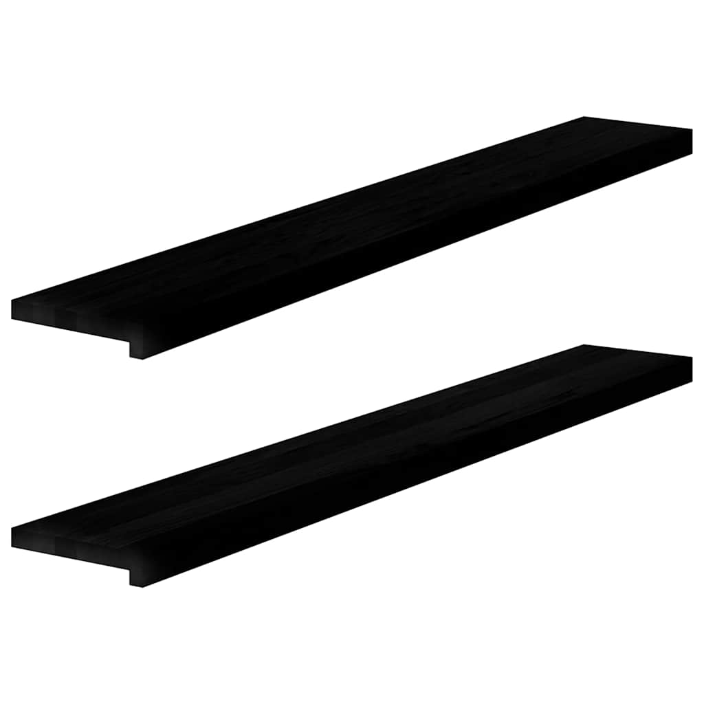 Vidaxx appuis de fenêtre 2 pcs 140x20x2 cm chêne massif brun foncé