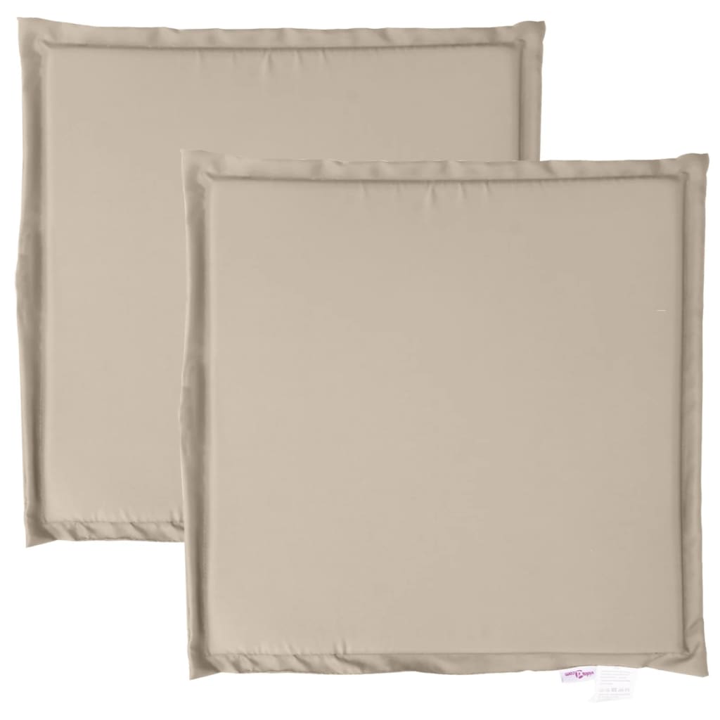 Vidaxx coussins de siège de jardin 2 pcs carré 45x45x2 cm taupe