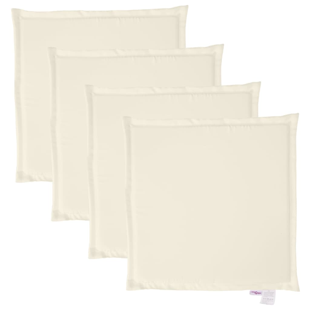 Vidaxx coussins de siège de jardin 4 pcs carré 45x45x2 cm couleur crème