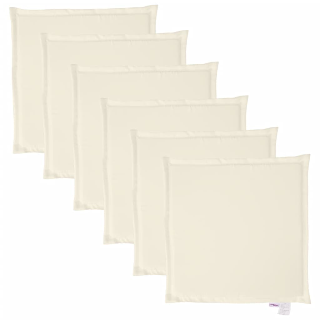 Vidaxx coussins de siège de jardin 6 pcs carré 45x45x2 cm couleur crème