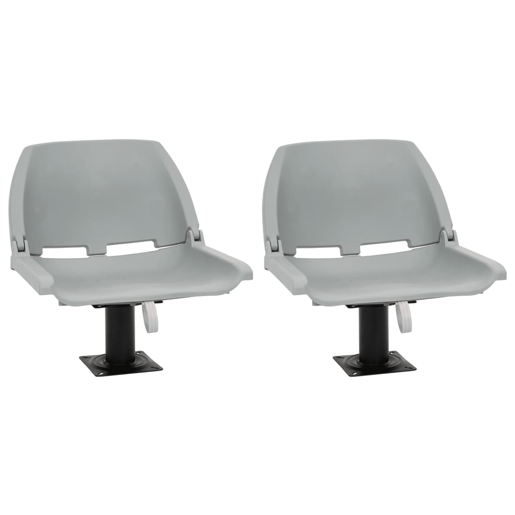 VidaXL ensemble de chaises bateau 4 pièces pliable 48x51x41 cm gris