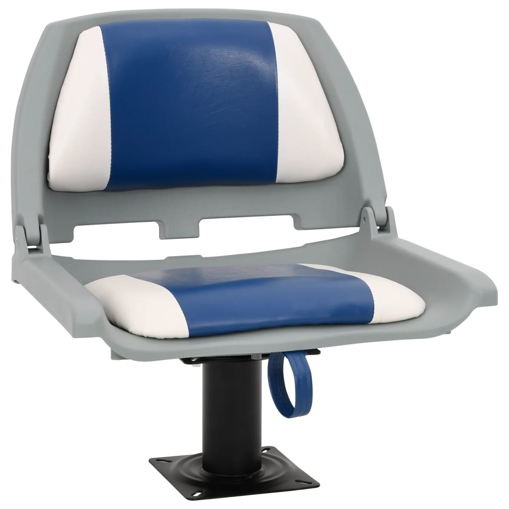 VidaXL ensemble de chaises bateau 2 pièces pliable 48x51x41 cm bleu et blanc