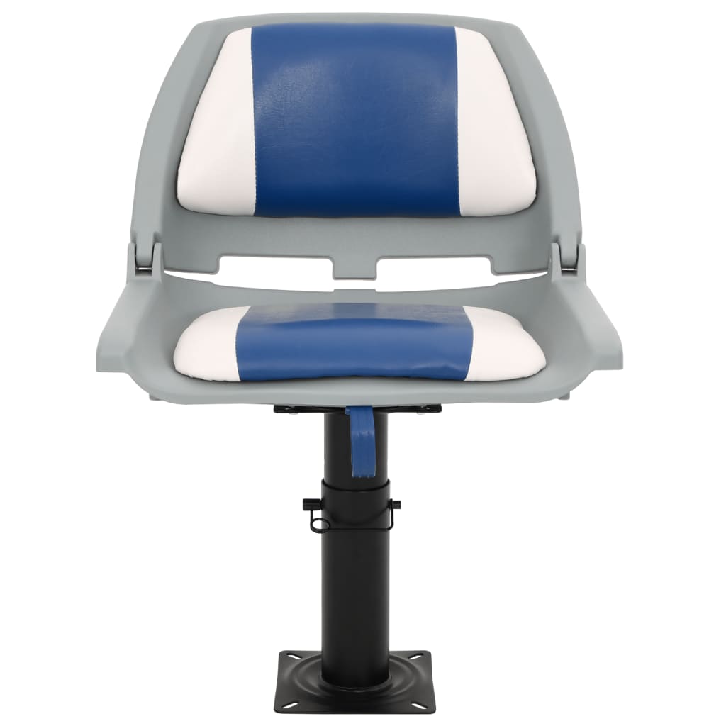 VidaXL ensemble de chaises bateau 2 pièces pliable 48x51x41 cm bleu et blanc