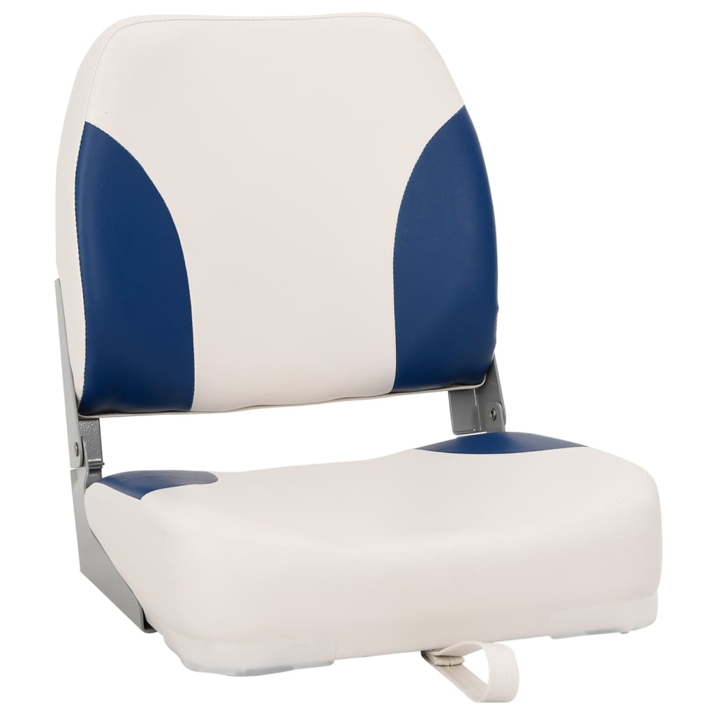 VidaXL ensemble de chaises bateau 2 pièces pliable 41x36x48 cm bleu et blanc