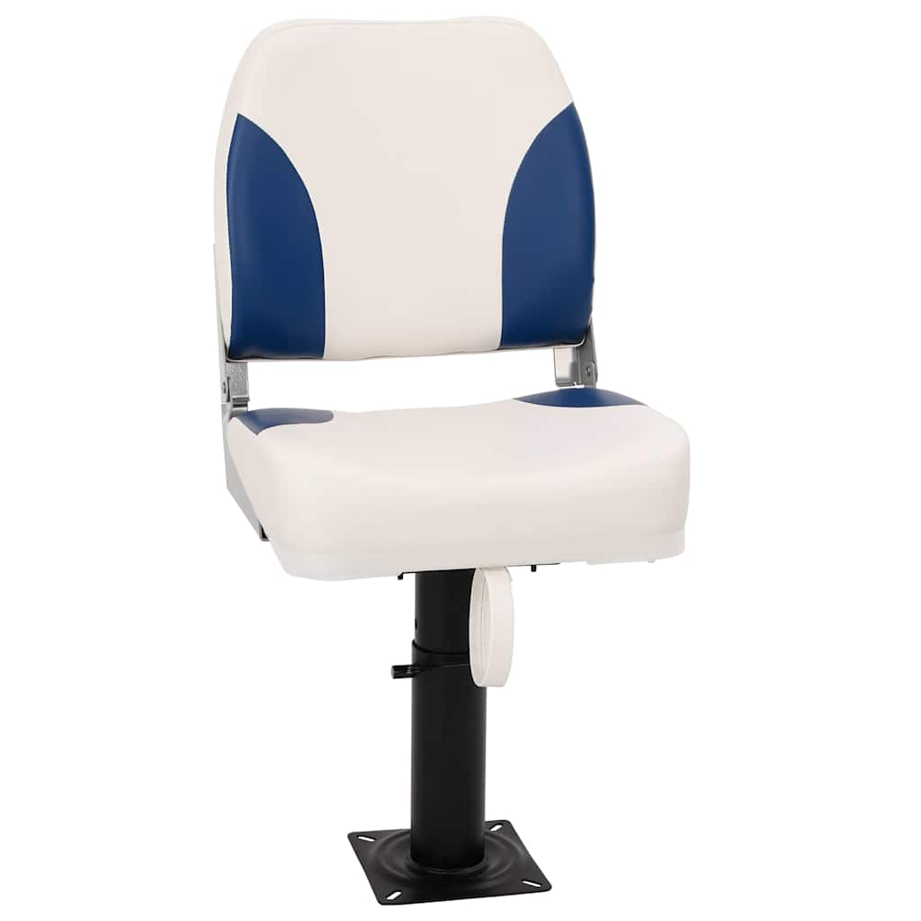 VidaXL ensemble de chaises bateau 2 pièces pliable 41x36x48 cm bleu et blanc